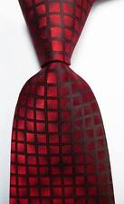Usado, Nova gravata masculina de seda xadrez clássica vermelha preta tecido jacquard comprar usado  Enviando para Brazil
