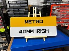 PLACAS IMPRESSAS DO METRÔ IRLANDÊS DA MAIS ALTA QUALIDADE 40 MM LETRAS/NÚMEROS comprar usado  Enviando para Brazil