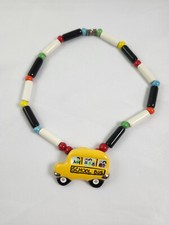 Colar de miçangas vintage 1980 Flying Colors cerâmica ônibus escolar assinado comprar usado  Enviando para Brazil