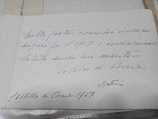 Biglietto autografo 1957 usato  Fontanafredda