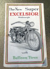 1920s O Novo EXCELSIOR Peso Médio com Pneus de Balão Folheto de Motocicleta Raro comprar usado  Enviando para Brazil