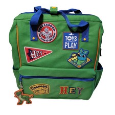 Mochila Disney PIXAR Toy Story 16" bolsos acolchoados verdes adesivos viagem escolar comprar usado  Enviando para Brazil