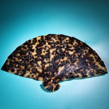 Hawksbill tartaruga textura manchada padrão flor ventilador dobrável tela amuleto comprar usado  Enviando para Brazil