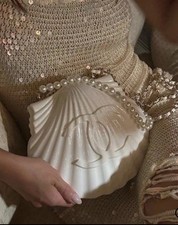 Rara Bolsa Chanel VIP Limitada Cor Branca Concha de Pérola comprar usado  Enviando para Brazil