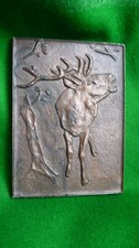 Plaque bronze chasse d'occasion  Guichen