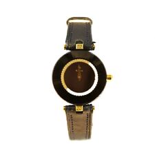 Usado, Relógio feminino H STERN vidro de safira ouro 18k pulseira de couro preto Reino Unido BHS comprar usado  Enviando para Brazil