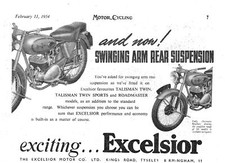 1954 advert excelsior for sale  SIDCUP