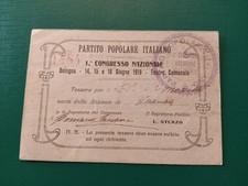 Tessera congresso partito usato  Zelo Buon Persico
