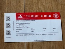 Ticket 2021 manchester for sale  DUNMOW