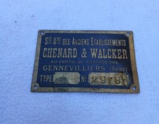 Plaque chenard walker d'occasion  Flesselles