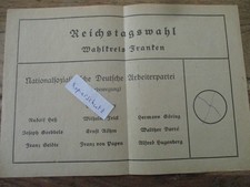 Stimmzettel wahlzettel reichst gebraucht kaufen  Speyer