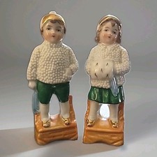 Estatuetas antigas alemãs de porcelana menino menina neve crianças bolha borbulhante década de 1910 comprar usado  Enviando para Brazil