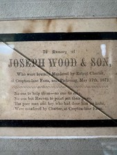 Usado, Cartão memorial antigo raro - Terrível assassinato de Joseph Wood e seu filho 1862 comprar usado  Enviando para Brazil
