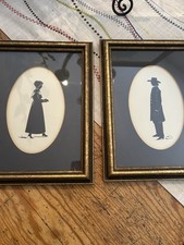 Par de silhueta vintage emoldurada homem e mulher Amish? comprar usado  Enviando para Brazil