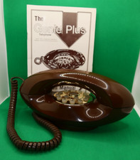 RARO ESTADO PERFEITO - Telefone fixo vintage Genie Plus com fio cor marrom escuro comprar usado  Enviando para Brazil