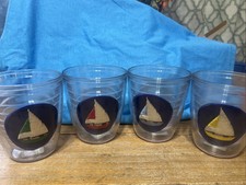 Usado, Conjunto de 4 adesivos para veleiro náutico TERVIS Tumbler acrílico transparente 12 oz copo de piscina comprar usado  Enviando para Brazil