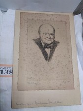 Winston churchill sketch for sale  BRISTOL