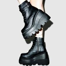 Botas de tornozelo tamanho grande plataforma salto alto cosplay outono inverno cunhas sapatos PU comprar usado  Enviando para Brazil