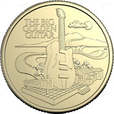 Big Golden Guitar 2025 Aussie Big Things 2 Austrália $1 moeda de um dólar UNC comprar usado Big Golden Guitar 2025 Aussie Big Things 2 Austrália $1 moeda de um dólar UNC comprar usado  Enviando para Brazil