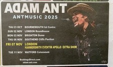 Adam Ant Antmusic 2025 Live Tour Dates Ad Newspaper Advert Clipping 6x3”, usado comprar usado  Enviando para Brazil