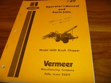 Vermeer 1600 brush for sale  Fairfield