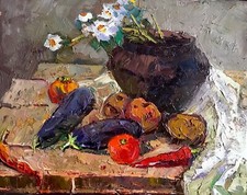 Pintura a óleo vegetal natureza morta Kalenyuk O. decoração original sem moldura nKalen947 comprar usado  Enviando para Brazil