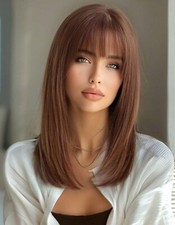 Perruque synthétique brun d'occasion Perruque synthétique brun d'occasion  Artix