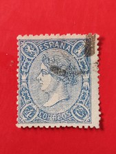 Selo postal antigo da Espanha 1865 usado 4 quadros (0,0603) comprar usado  Enviando para Brazil