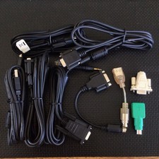 Usado, (lote de 9 peças) PS2 macho/fêmea/porta serial DB9/USB/RJ11/cabos adaptadores comprar usado  Enviando para Brazil