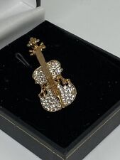 Sparkly violin brooch for sale  ROMSEY