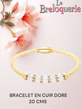 Bracelet breloques cuir d'occasion  Viarmes