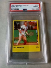 1987 Panini Supersport Spanish Boris Becker #148 PSA 8 POP 1 - RARE comprar usado  Enviando para Brazil