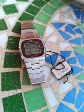 Vintage LCD Digital Watch Hellas By Mondaine 1978 Brown Version NOS comprar usado  Enviando para Brazil