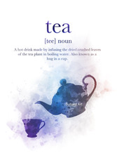 Citação de definição de chá IMPRESSÃO ARTÍSTICA, presente de arte de parede, decoração para casa amante de chá, presente, usado comprar usado  Enviando para Brazil