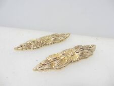 Usado, PAR DE FERRAGENS PARA DECORAÇÃO DE MÓVEIS DE LATÃO FLOR ORMOLU antiga - 3" comprar usado  Enviando para Brazil