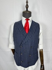 Colete SuitSupply Pierre peito duplo 100% lã azul EUA tamanho 38S comprar usado  Enviando para Brazil