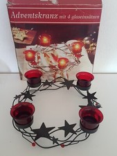 Adventskranz metall schwarz gebraucht kaufen  Leer (Ostfriesland)