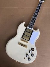 Guitarra elétrica nível profissional Milk White três flash estilo SG 6 cordas adequada comprar usado  Enviando para Brazil
