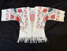 Jaqueta de lã Suzani – Casaco feminino estilo quimono bordado à máquina uzbeque comprar usado  Enviando para Brazil