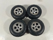 Traxxas SLAYER Pneus Nitro com Rodas Hexagonais Beadlock Cromadas Caçador Traseiro Frontal comprar usado  Enviando para Brazil