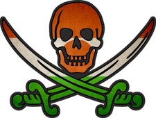 Autocollant sticker pirate d'occasion Autocollant sticker pirate d'occasion  Valence