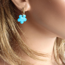 Enamel flower huggie for sale  Myrtle Beach