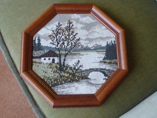 Holzrahmen nussbaum achteckig gebraucht kaufen  Malente