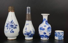 Coleção antiga chinesa vasos de porcelana azul e branca e anel de polegar de arqueiro comprar usado  Enviando para Brazil