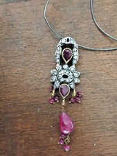 Pendentif argent rubis d'occasion  France
