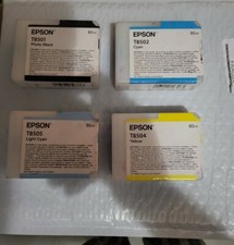 Cartucho vazio usado EPSON T8501 VIRGEM (ciano amarelo ciano preto claro) REFIL comprar usado  Enviando para Brazil