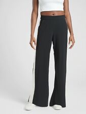 Calça Athleta Luxe Gramercy Track, preta/cinza opala TAMANHO 2 #406756 N0625, usado comprar usado  Enviando para Brazil