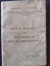 Libretto circolazione guzzi usato  Turbigo