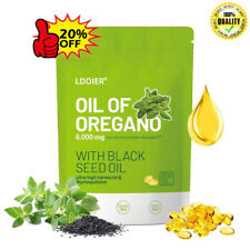 Oil of Oregano 6000mg, 300 Softgels Capsules Black Seed Oil Immune Antioxid G5 comprar usado  Enviando para Brazil