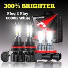 Combo de lâmpadas de neblina alta baixa farol de LED para Nissan Frontier 2005-2019 6500K comprar usado  Enviando para Brazil